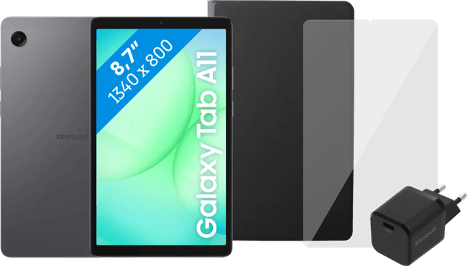 Samsung Galaxy Tab A11 8,7 inch 64GB Wifi Grijs + Compleet Accessoirepakket