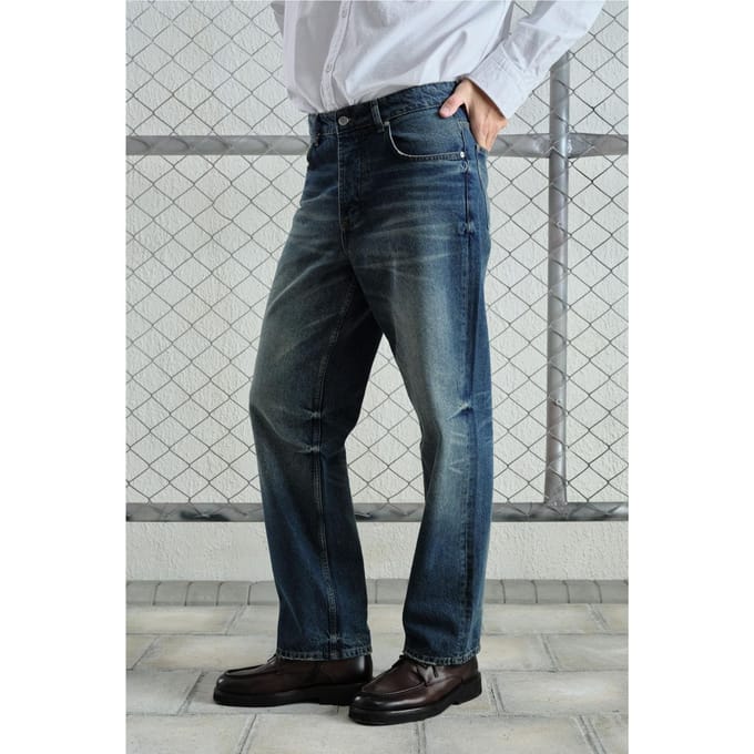 Heren Mid Waist Rechte Spijkerbroek