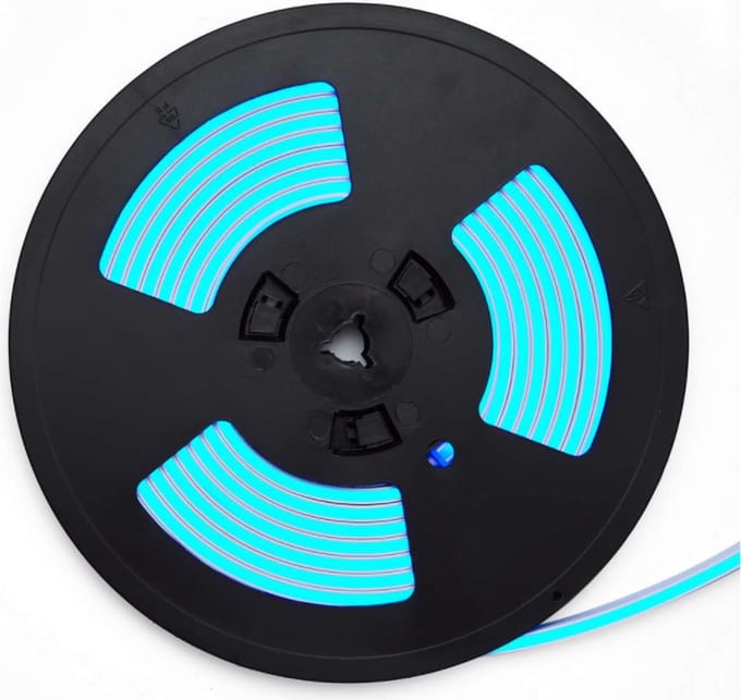 LED NEON - ijsblauw - 6x12mm - 120 led/m - 12V - 5 meter