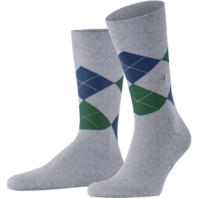 Burlington King herensokken - blauw (arctic mel.)