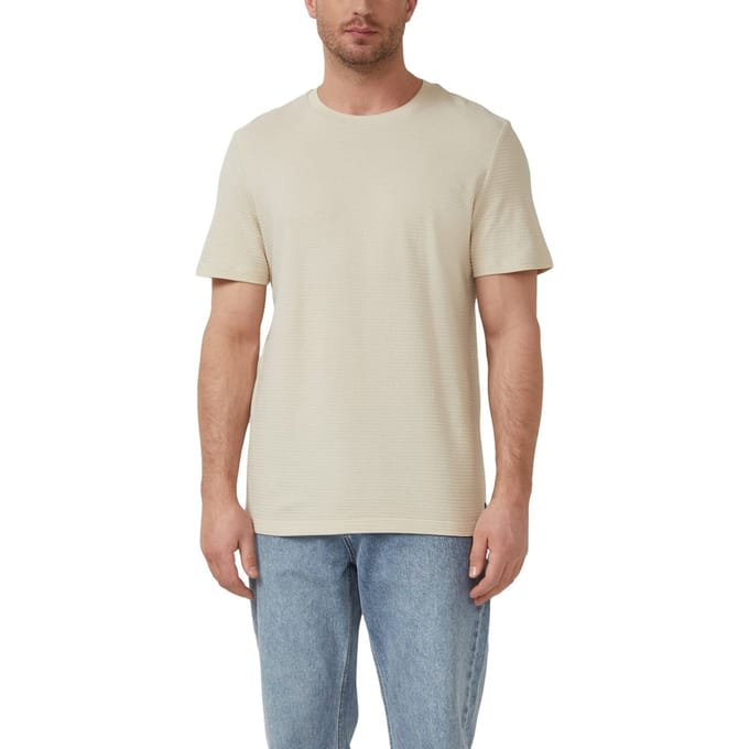 s.Oliver  T-shirts Beige Maat: S | Basic T-Shirts Outlet | Heren | Beige