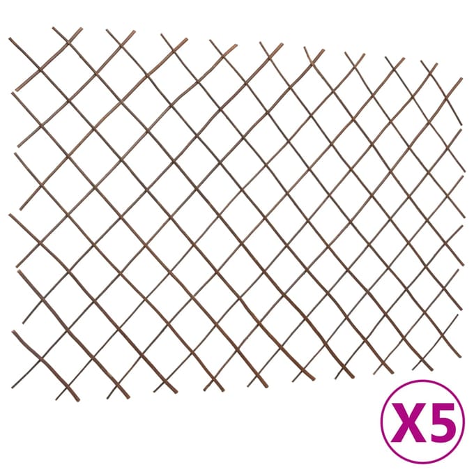 vidaXL - Tuinlatwerken - 5 - st - 180x120 - cm - wilgenhout