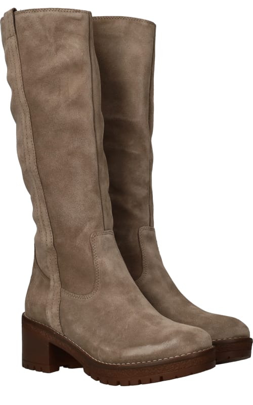 LOFF 1881 Lange laarzen - Dames - Taupe - Maat:40