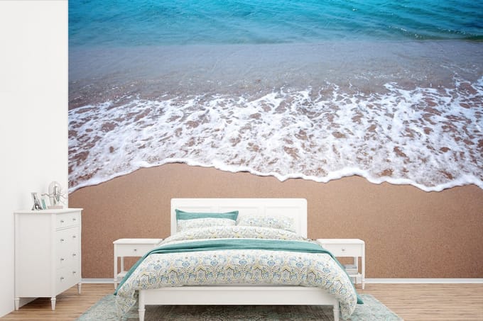 Behang - Fotobehang Water - Golf - Strand - Breedte 420 cm x hoogte 280 cm