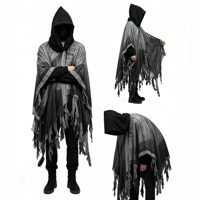 Cape de la Mort Noire pour Halloween One size fits all adults noir