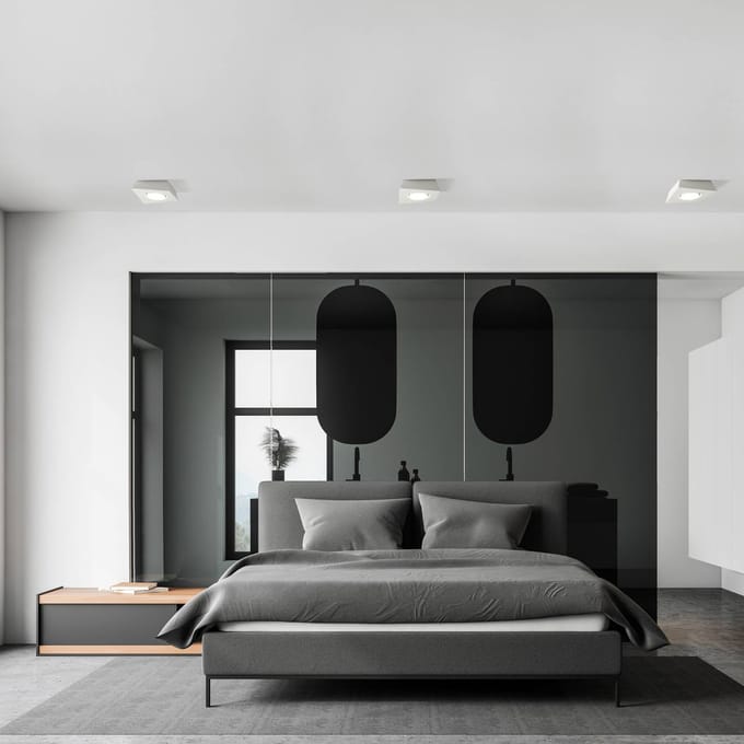 TECNICO by Sforzin Plafondlamp Anchise van gips, hoekig, 1-lamp