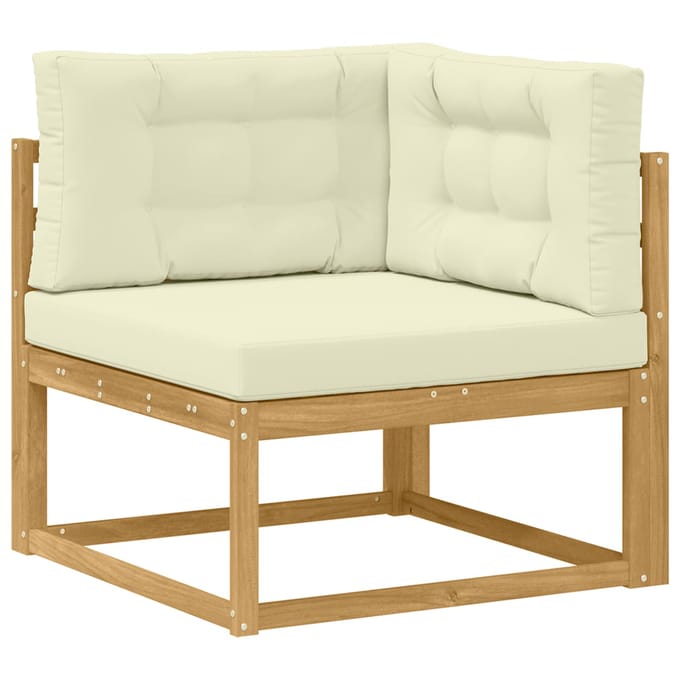 vidaXL - Buitenhoekbank - Polyester - Wit