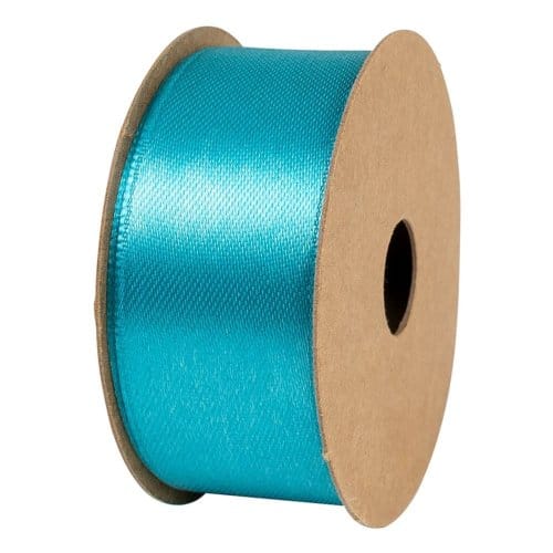Stewo satijnen cadeaulint, formaat 25 mm. x 4 m., kleur turquoise