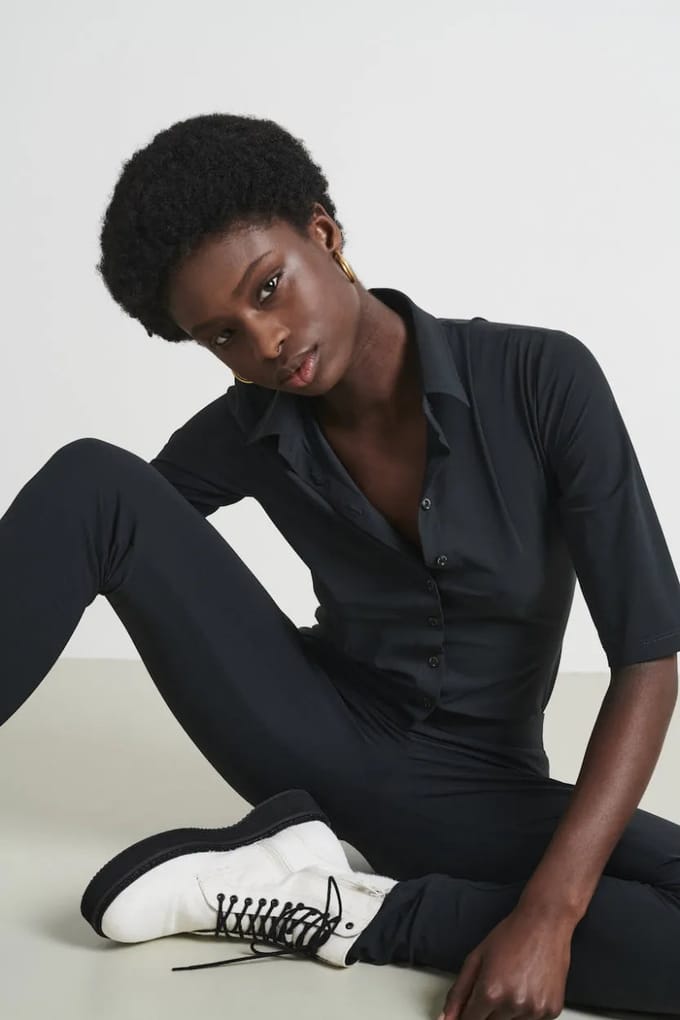 Blouse Betty Easy Wear Technical Jersey | Grigio Notte - Grigio Notte / M