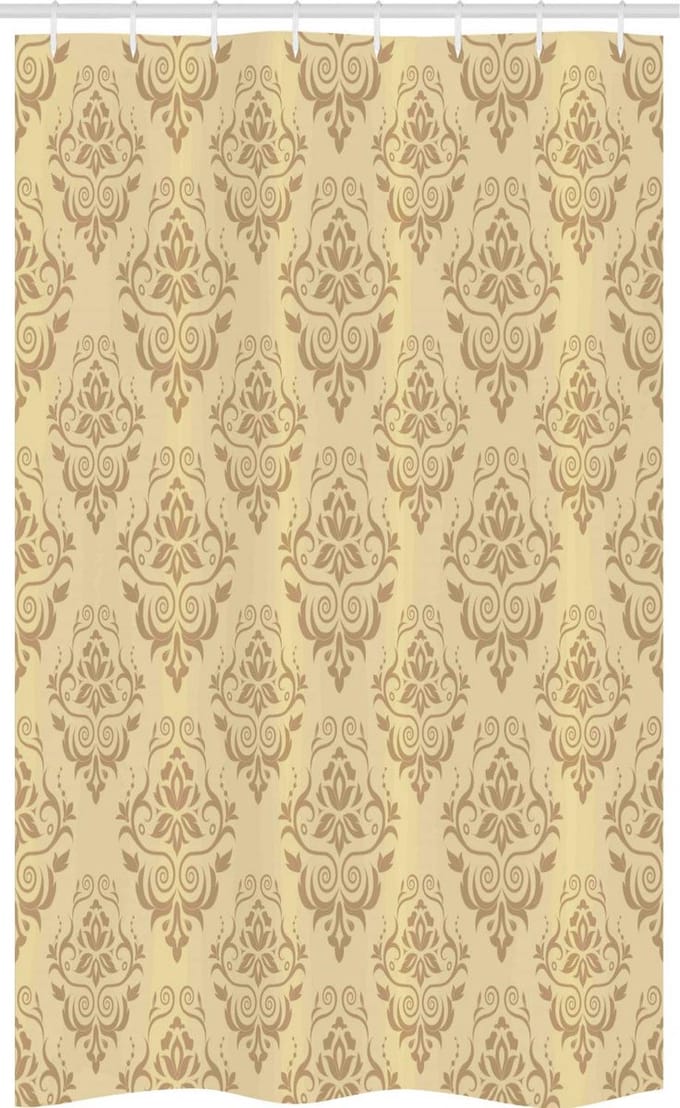 ABAKUHAUS damast douchegordijn – Beige, 120x180 cm, Polyester