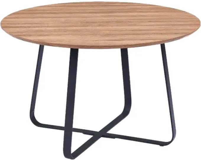 eettafel nova- ronde tafel- 4 personen-bruin/zwart