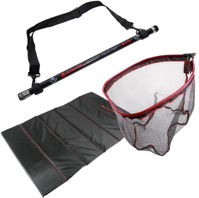 Ultimate Predator Streetfishing Net 2.40m + Unhooking Mat - Roofvis Set