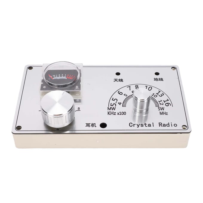 Minerale Radio Assembly Kit Passieve Kristalradio Assembly Kit met Meterkop voor Onderwijs Antenne Testen