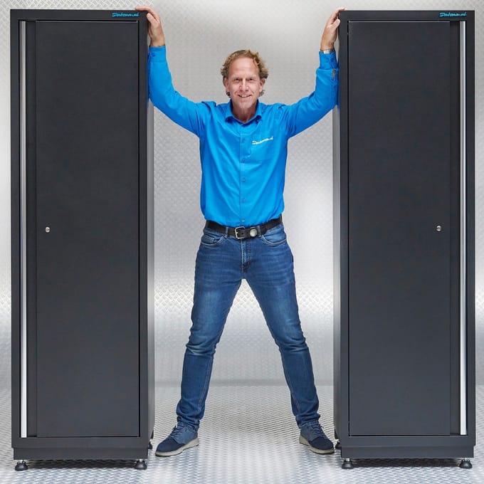 Datona® Premium werkplaatskasten - 120 cm breed - Zwart