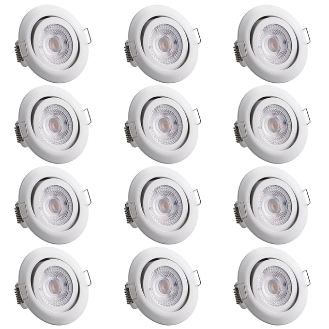 Monzana Inbouwspot 12er Set LED – 3 Standen Dimbaar 230V – Wit