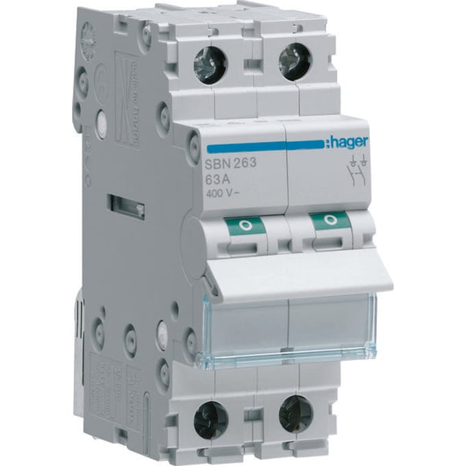 Interrupteur-sectionneur modulaire 63A 2P SBN263