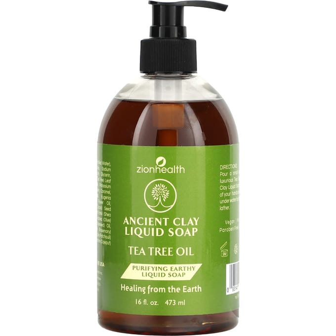 Oude Klei Vloeibare Zeep, Tea Tree Olie, 473ml(16 fl oz) green