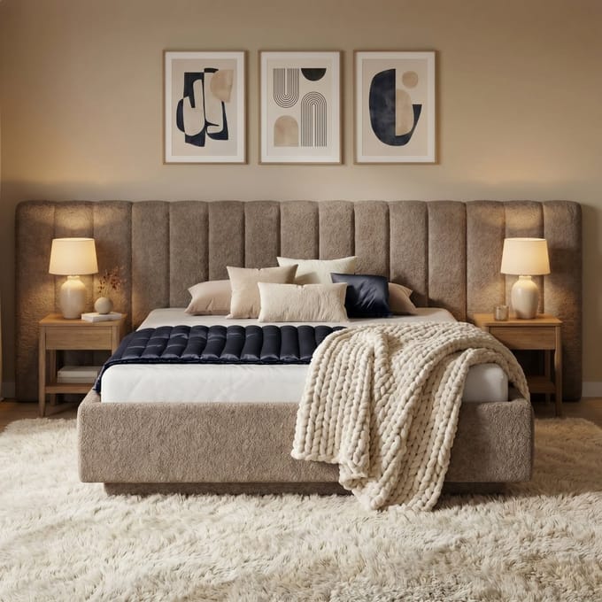 Mörgenn Luxe Bed Loft Luxe Designbed - - Bruingrijs (Antelope 4) - 180x200