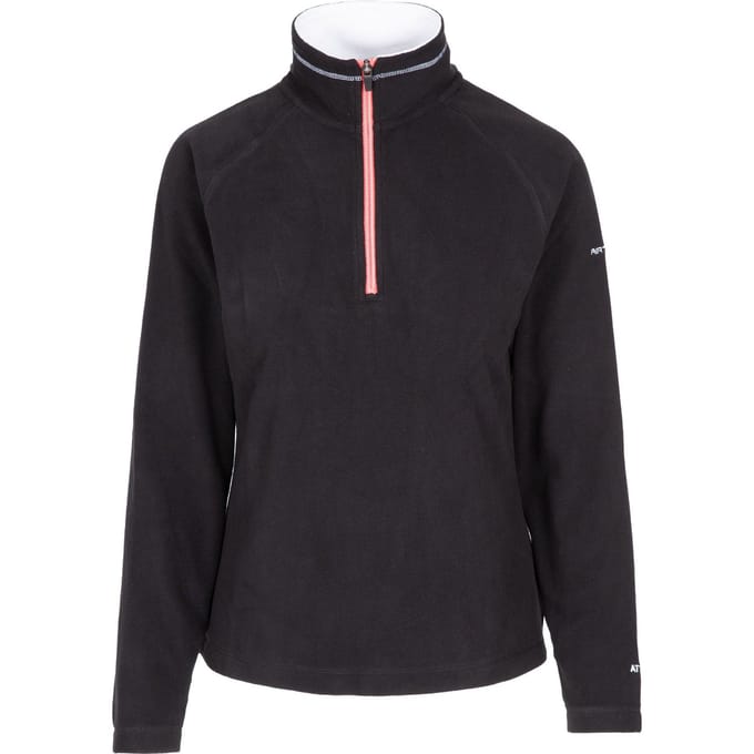 Trespass - Dames Skylar Fleece Top (Zwart/Wit)