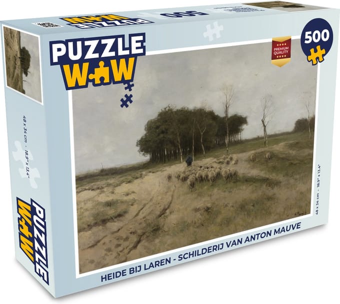 Puzzel Heide bij Laren - Schilderij van Anton Mauve - Legpuzzel - Puzzel 500 stukjes