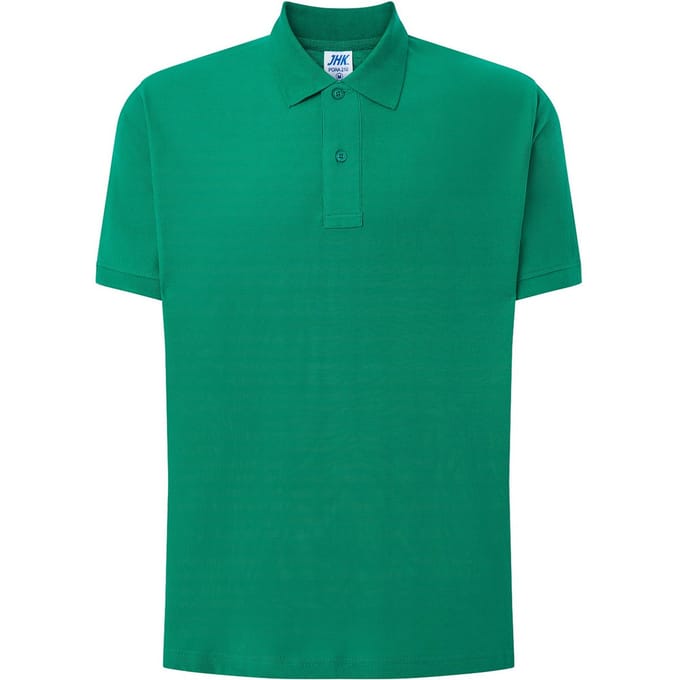 JHK Heren Pique Regular Poloshirt (Kelly Groen)