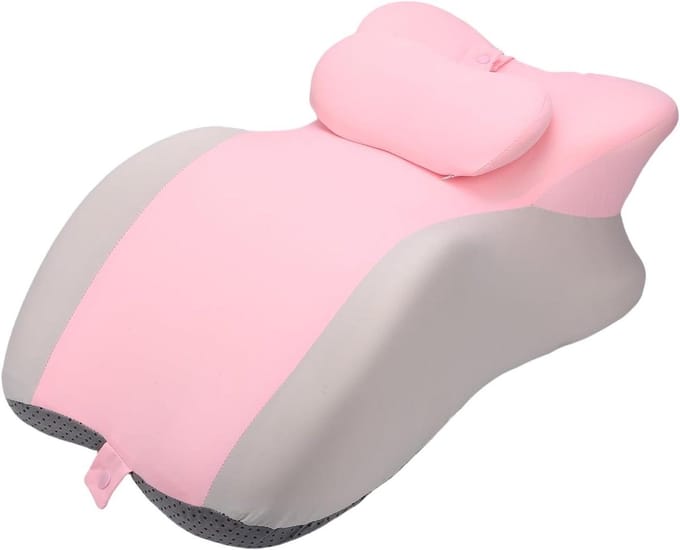 Leeskussen Traagschuim - Wigkussen Bed - Ontspannen Lezen - Verstelbare Hoogte - 58 x 38 cm - Grijs