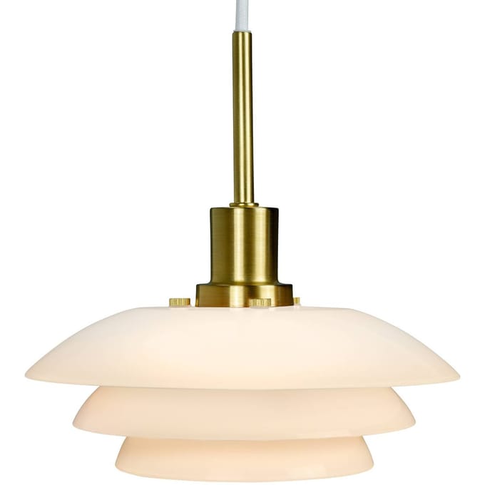 Dyberg Larsen Hanglamp Dl20 20 X 9 Cm Glas/messing Wit/koper
