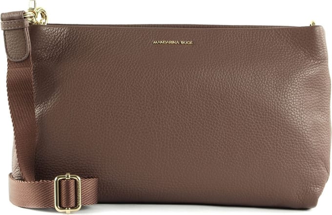 MANDARINA DUCK Leren Schoudertas Mellow Leather Shoulder Balsamic Bruine