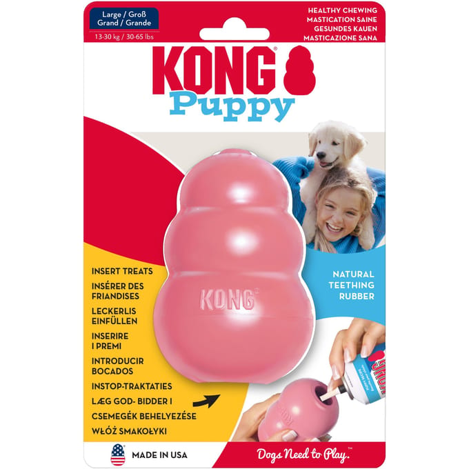 KONG Maat L Roze Rubberen Puppyspeelgoed
