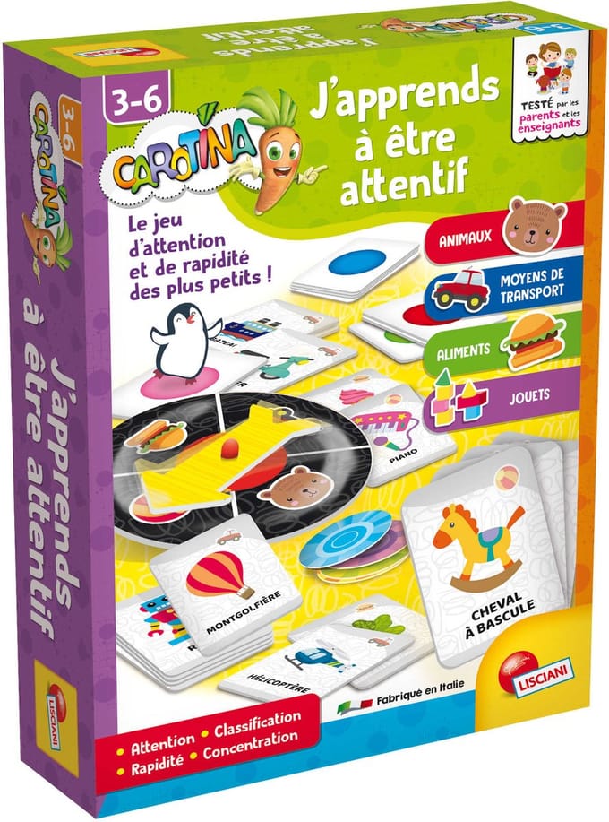 Lisciani - Carotina - j'apprends a faire attention - Fr