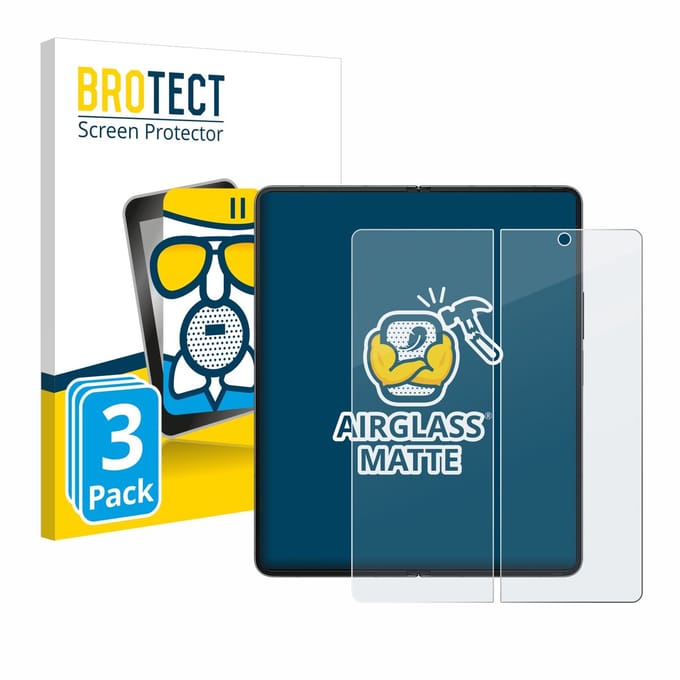 BROTECT - Screenprotector voor Samsung Galaxy Z Fold 4 (Inner display) - Folie Beschermfolie Beschermglas matte 3 Stuks