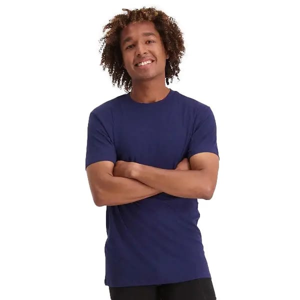 Comfortabel & Zijdezacht Bamboo Basics T-Shirts Ruben ronde hals (2-pack) - Navy - S