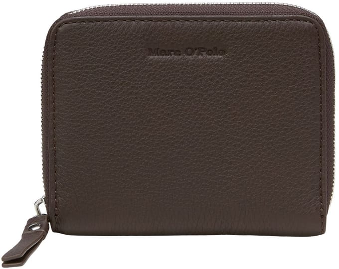 Marc O'Polo portemonnee Ellis Zip Wallet Shaded Brown donkerbruin