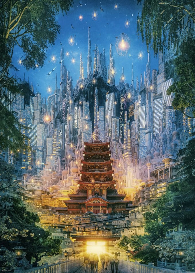Heye puzzel Portal 1000 stukjes - Future Cities legpuzzel.
