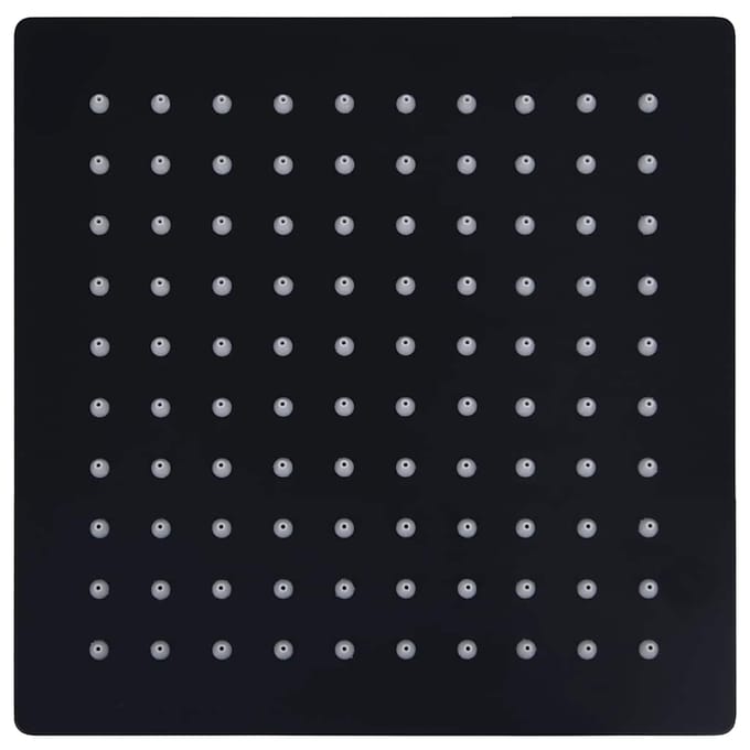 vidaXL - Regendouchekop - vierkant - 20x20 - cm - roestvrij - staal - zwart