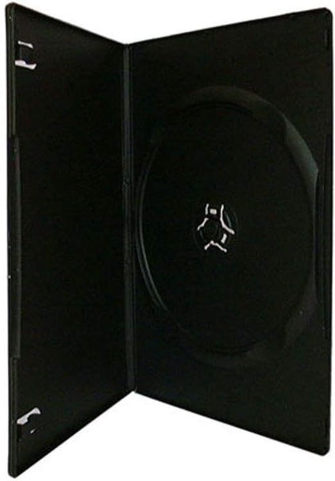 7mm Slim Black CD/DVD Cases - Set of 100