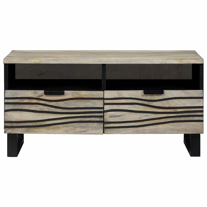 vidaXL - Salontafel - Wit - 80 - x - 54 - x - 40 - cm - Bewerkt - hout