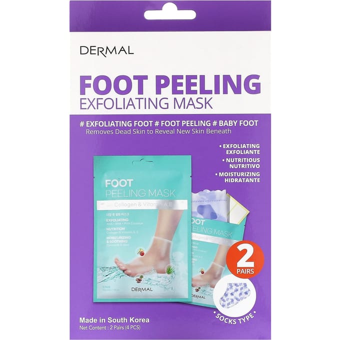 Foot Peeling Exfoliating Mask, 2 sets purple