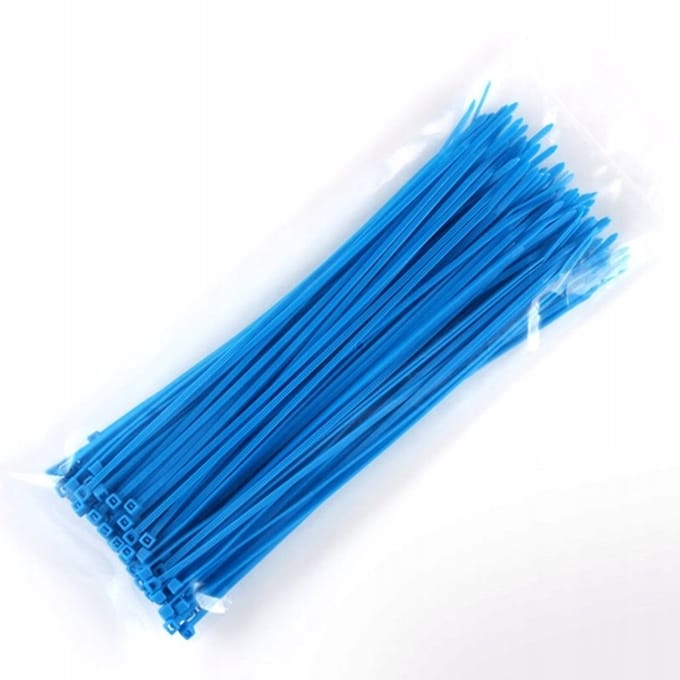Blauwe Kabelbinders 370x7,6mm - 100 Stuks