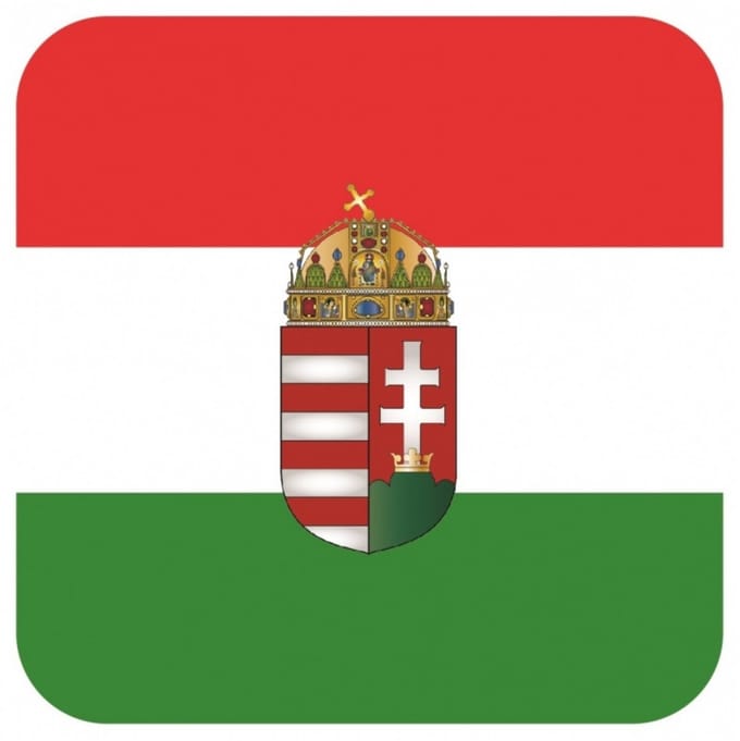 Bierviltjes Hongaarse vlag vierkant 15 st