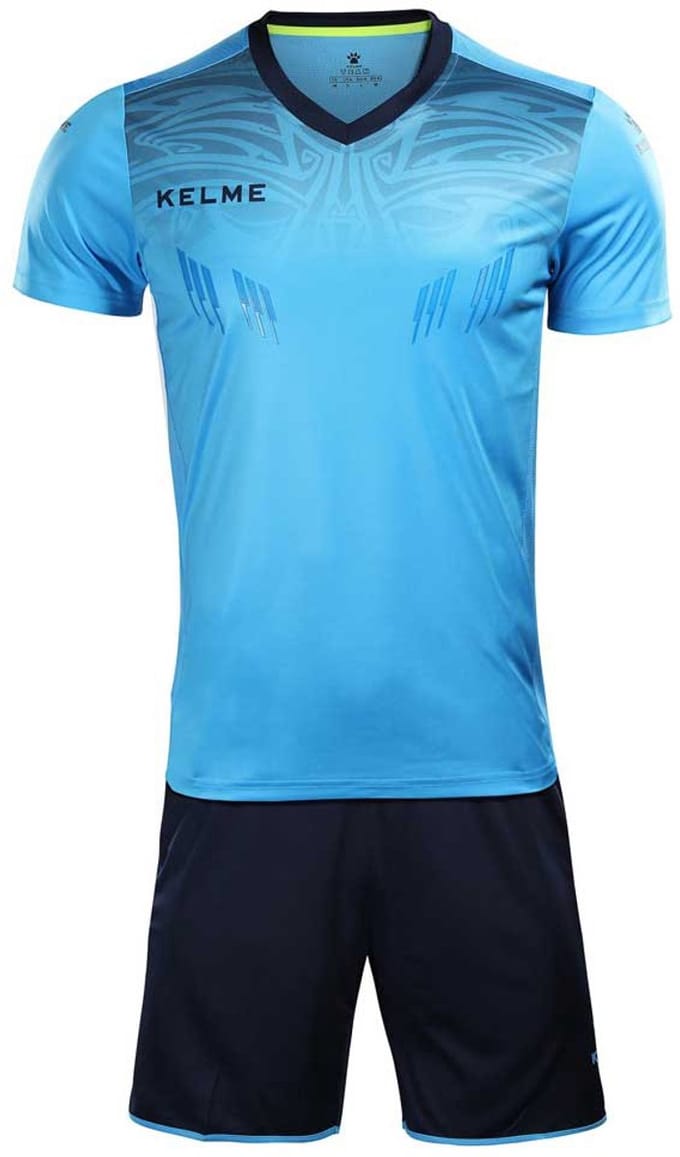 Kelme Zamora Korte Mouw Set Blauw L Man