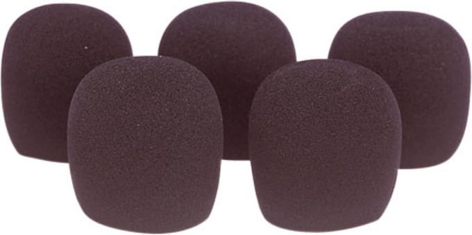 SoundLAB Microfoon Plopkap Windkap 45mm - 5 stuks - Zwart