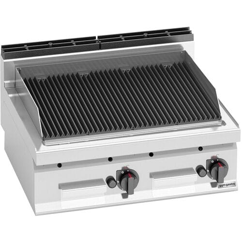 GGM Gastro Gas Lavasteingrill - 13,8 kW Zilver