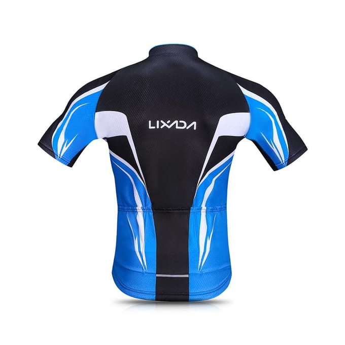 Lixada herenfietsshirt, ademend, sneldrogend, fietsen met korte mouwen M blue