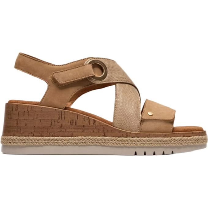 Clarks Kidiki Sun - dames sandaal - Beige - maat 41 (EU) 7 (UK)