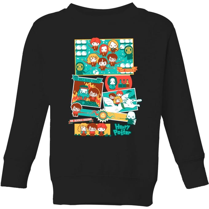 Harry Potter Kids Cute Films kindertrui - Zwart - 122/128 (7-8 jaar)