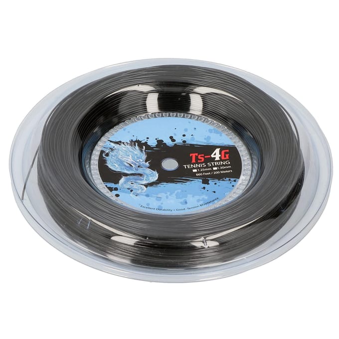 Cordage de raquette de tennis en polyester durable de 200 m, rond et résistant aux chocs 1.30mm