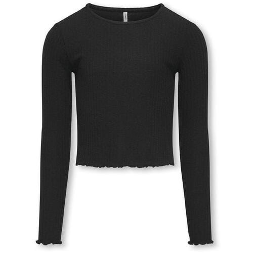 ONLY KOGNELLA L/S O-NECK TOP JRS NOOS Meisjes Top - Black