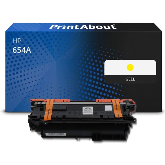 PrintAbout huismerk Toner 654A (CF332A) Geel Geschikt voor HP