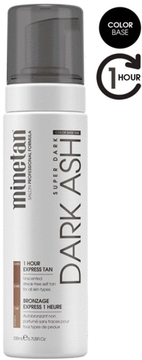 Minetan - Dark Ash Self Tanning Foam for Dark Tan (1 Hour Express Tan) - 200ml